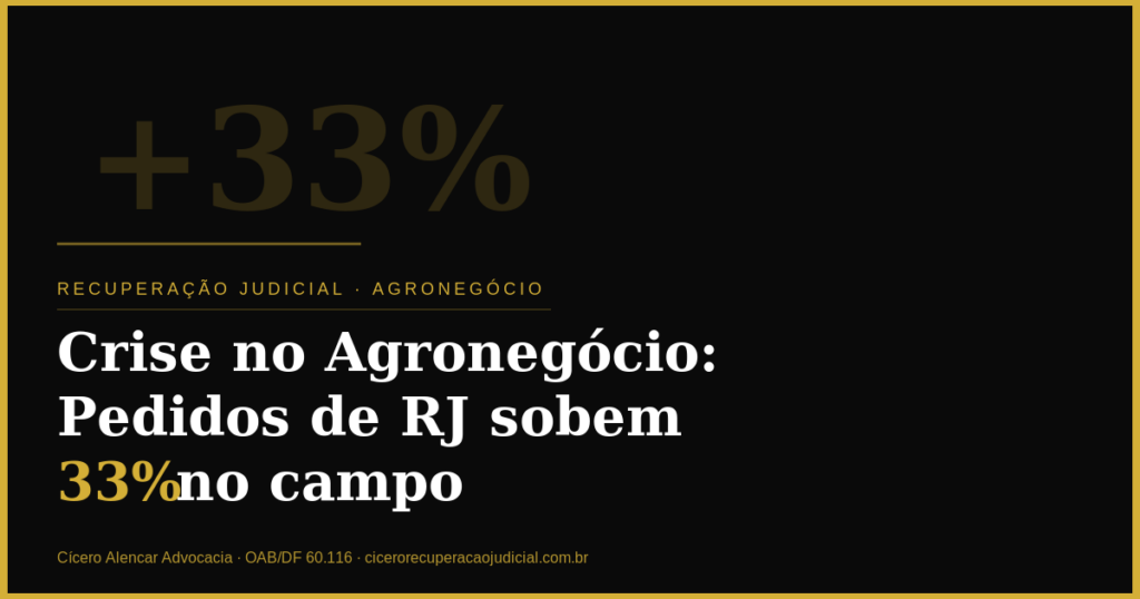 Advogado especialista em recuperação judicial no agronegócio - Cícero Alencar Advocacia OAB/DF 60.116